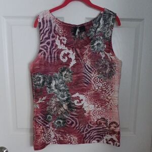 Floral Sleeveless Top - Multicolor